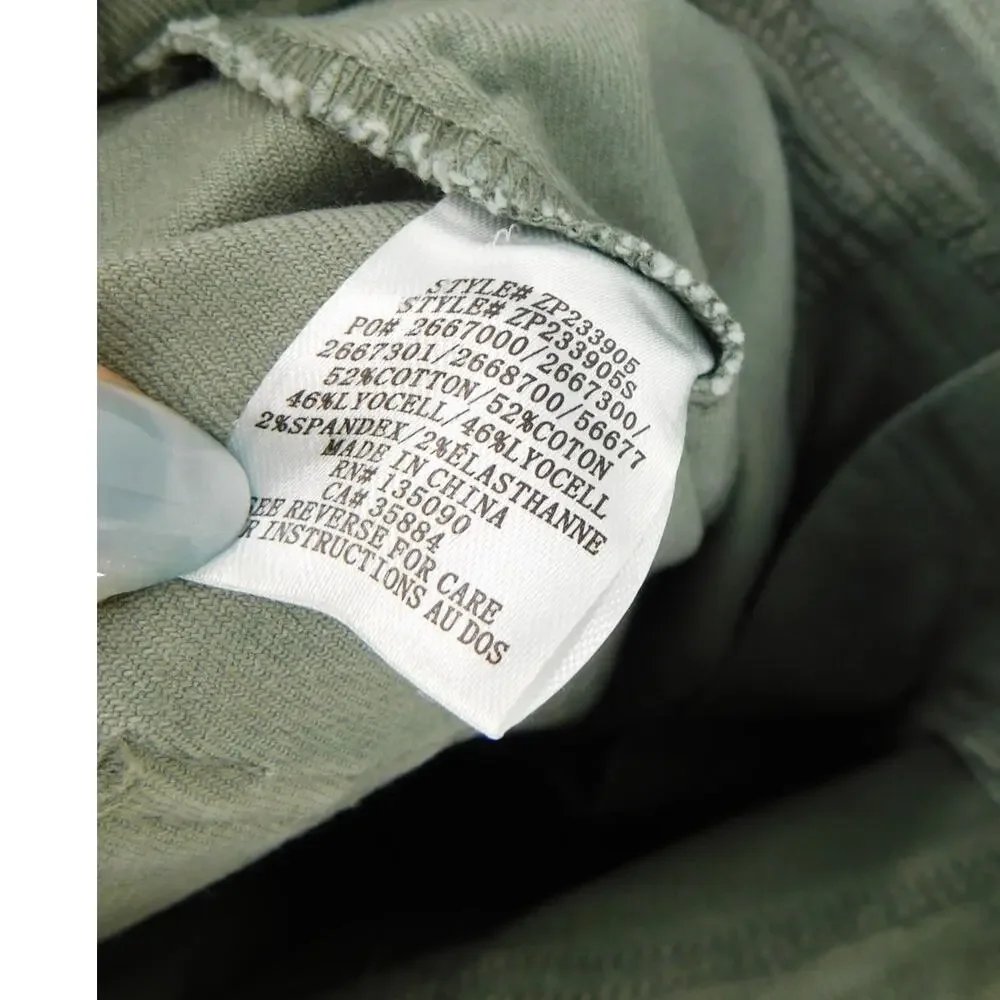 Z Supply Women's Green High Waist Twill Cotton Ankle Noah Cargo Pant Size‎ Large - Picture 5 of 6